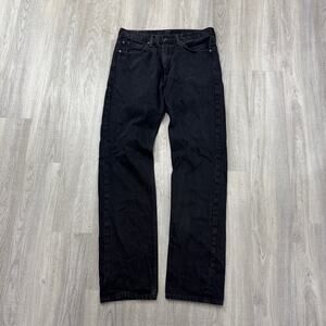 Levis 505 Regular Fit Jeans Men's 34x36 Black Denim Western Rodeo Cowboy